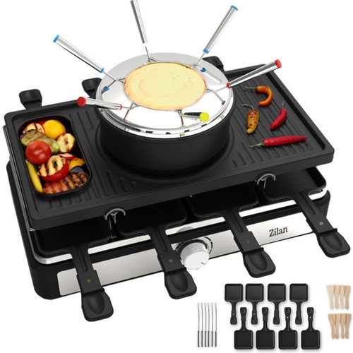 Raclette grill mit fondue - raclette,